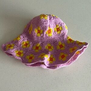 Solid & striped crochet hat